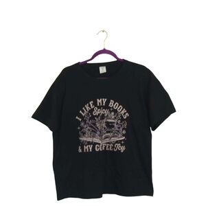 'I LIKE MY BOOKS SPICY & MY COFFEE ICY' SHIRT